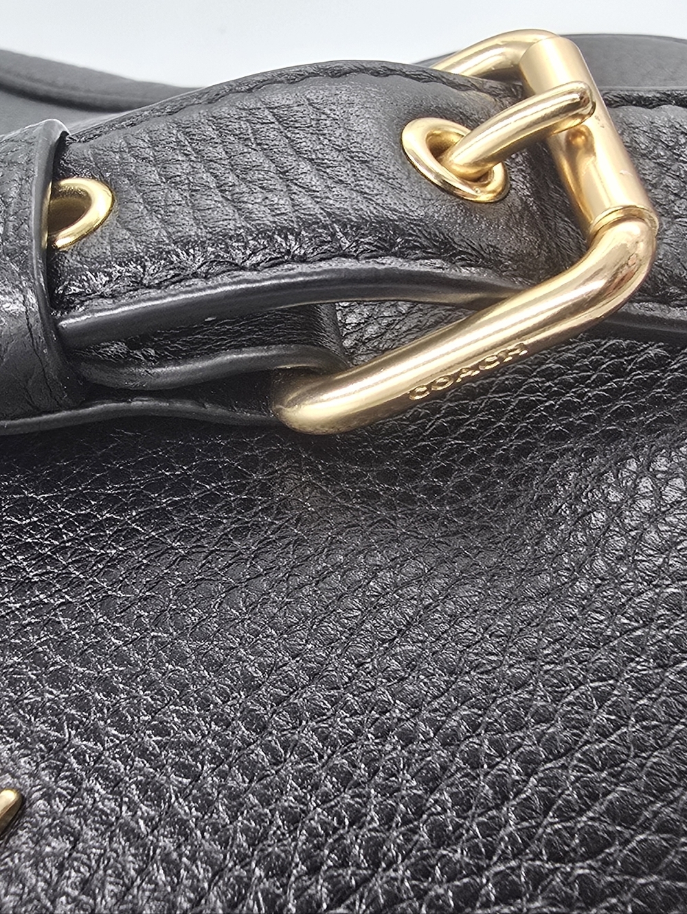 COACH C1648 Ellie File Bag Black Pebbled Leather Crossbody Shoulder Bag Purse ** - Picture 15 of 16